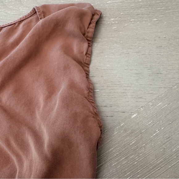 Love Tree Brown Sleeveless Tie Front Sundress - Picture 5 of 8